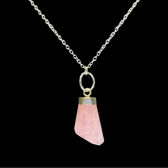 Hand Made Morganite Charm Necklace - Picture 2 of 2